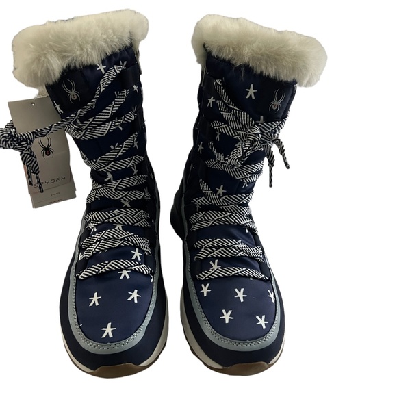 Spyder Altitude Women's USA Indigo Print snow boots, size 11.  NWT - Picture 4 of 7